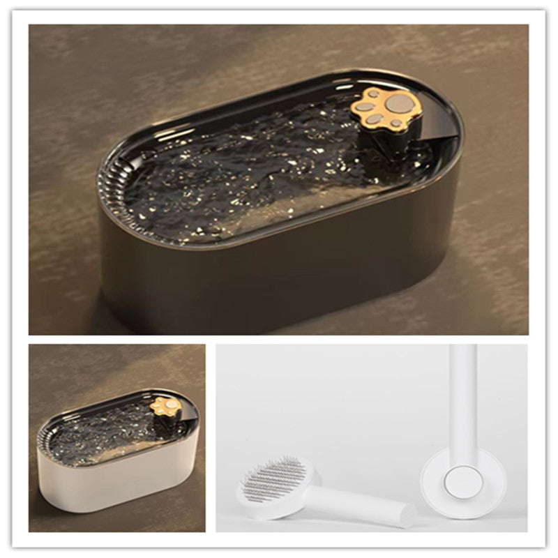 Fontaine à Eau Haut de Gamme Silencieuse pour Chat & Chien - 3L, Triple Filtration & Alerte LED