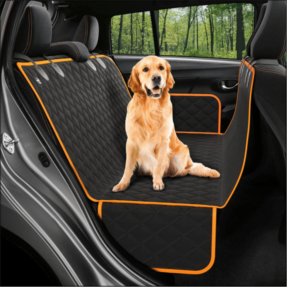 Housse Hamac Voiture Chien - Imperméable 600D, Fenêtre Maille & Fermeture Éclair