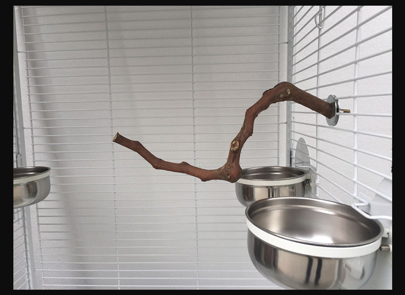 Perchoir Ajustable pour Cage Perroquet & Oiseaux