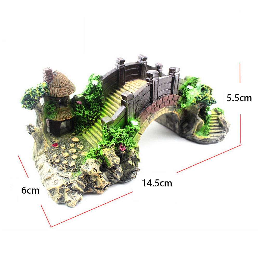 Pont Arche Rétro Noir & Rouge pour Aquarium