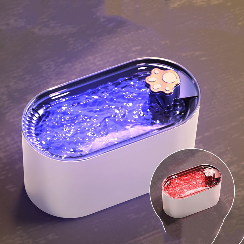 Fontaine à Eau Haut de Gamme Silencieuse pour Chat & Chien - 3L, Triple Filtration & Alerte LED